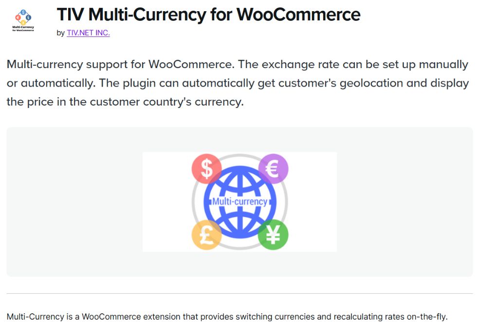 Multi-Currency for WooCommerce plugin