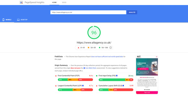 google page insights