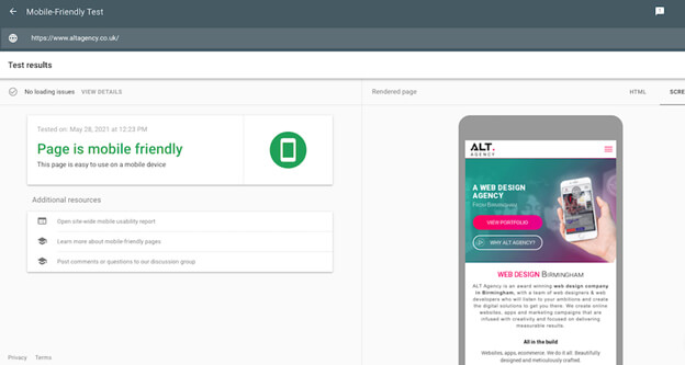 google mobile friendly tool