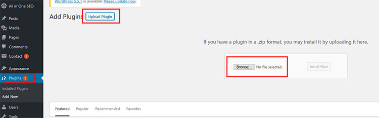 Upload a WordPress plugin