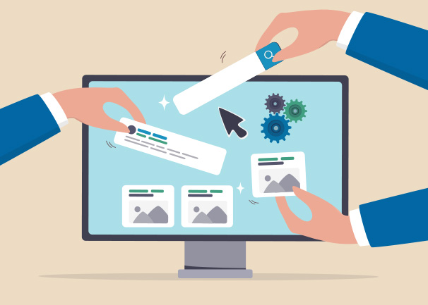 Custom website vs template thumbnail