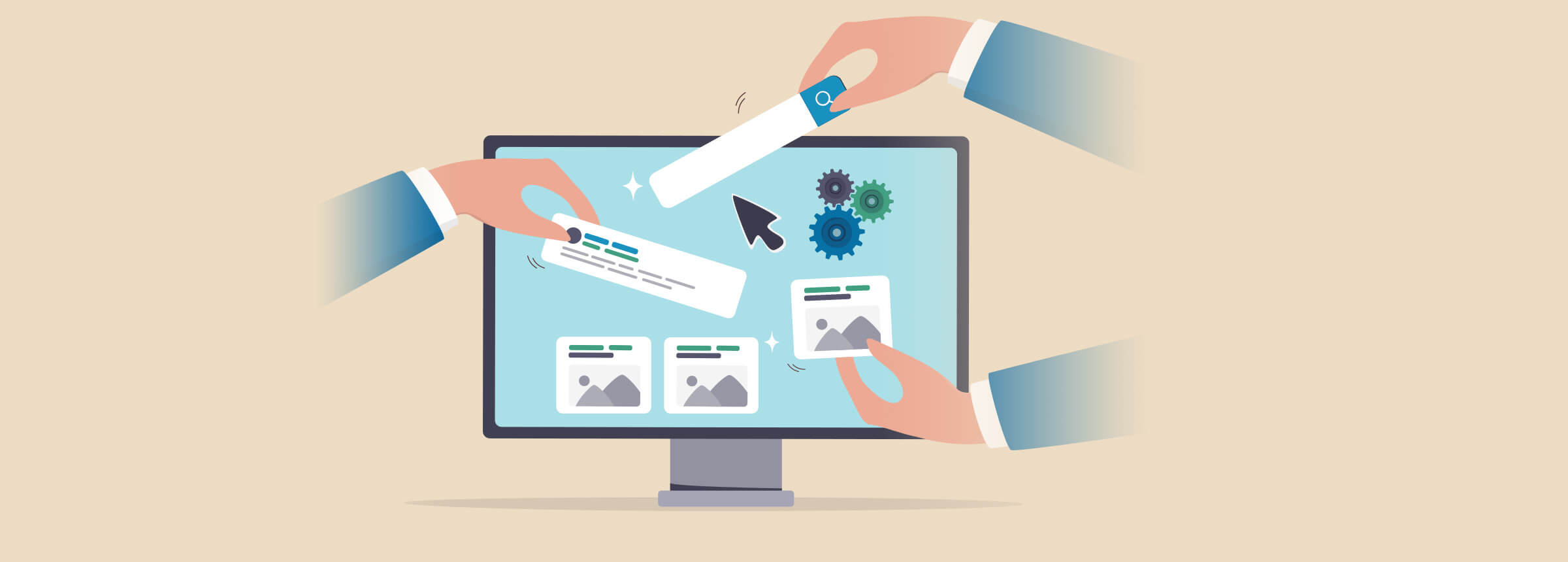 Custom websites vs templates banner